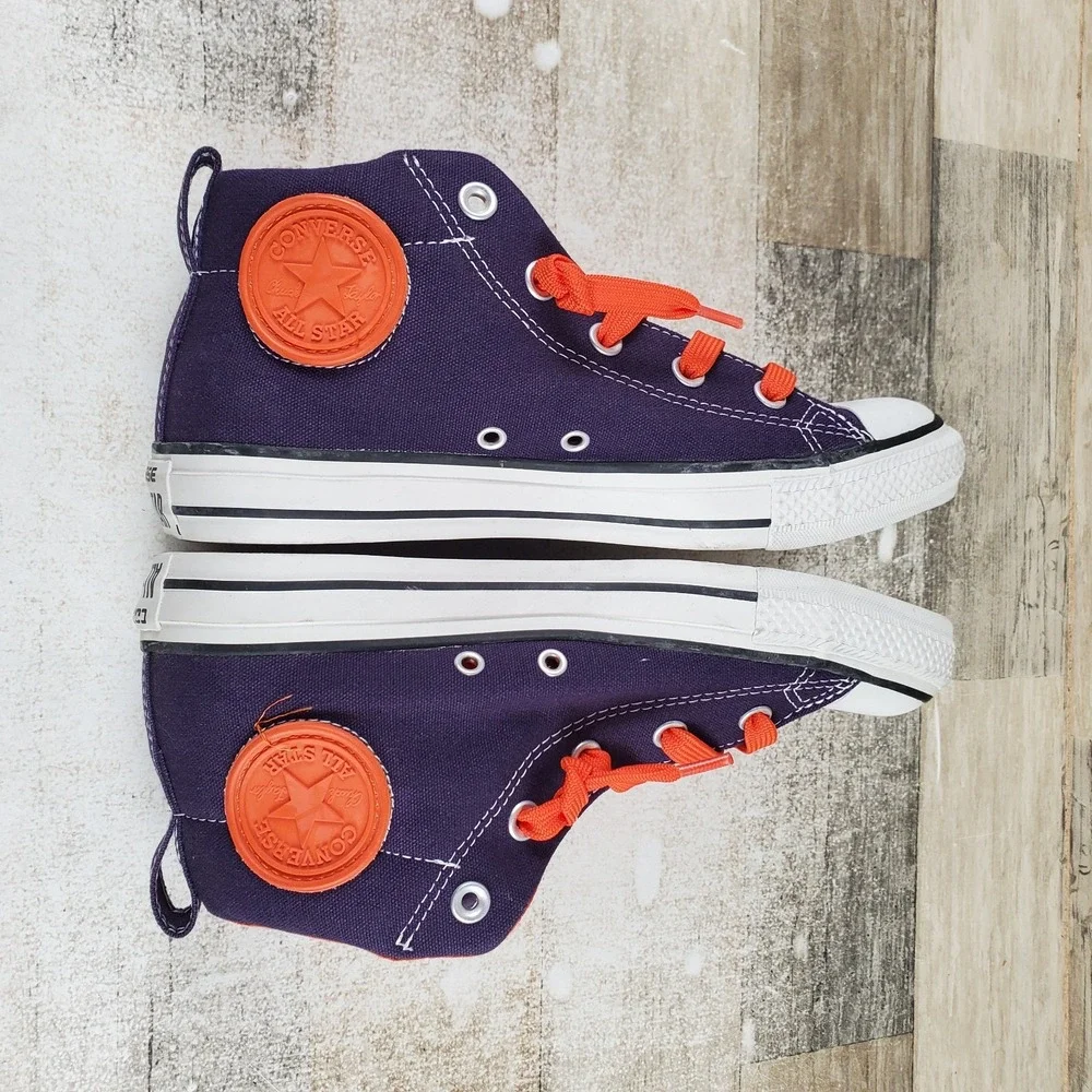 Converse Chuck Taylor All Star Street Mens Shoe Sz 8 Purple White Canvas Mid-Top